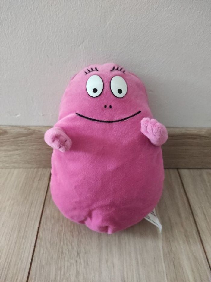 Peluche réversible Bandai Barbapapa/éléphant rose