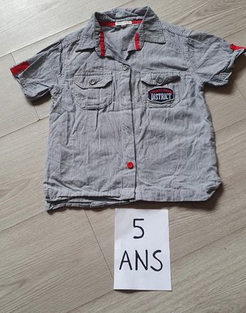 Chemise manches courtes 5ans garçon