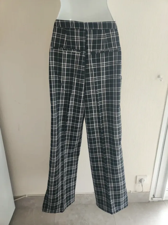 Pantalon à carreaux noir et blanc H&M 14 ans + 170 cm - photo numéro 8