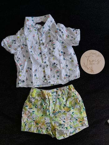 Ensemble chemise et short . 3 mois