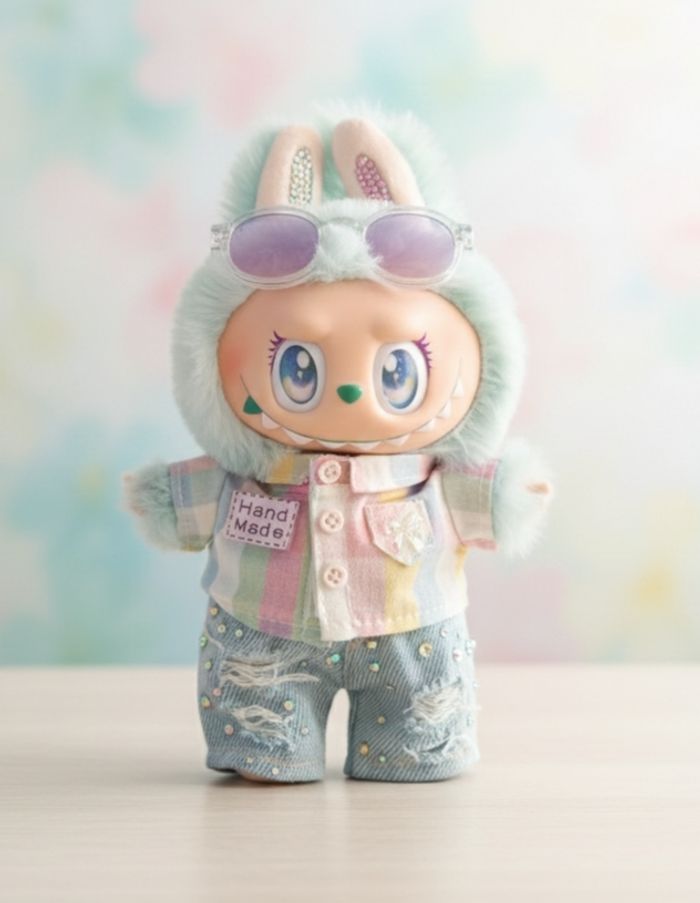 Labubu serenity rainbow glow custom