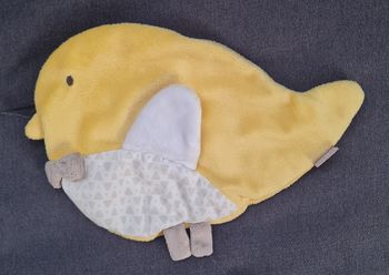 Doudou plat poussin jaune et blanc - Bébé 9