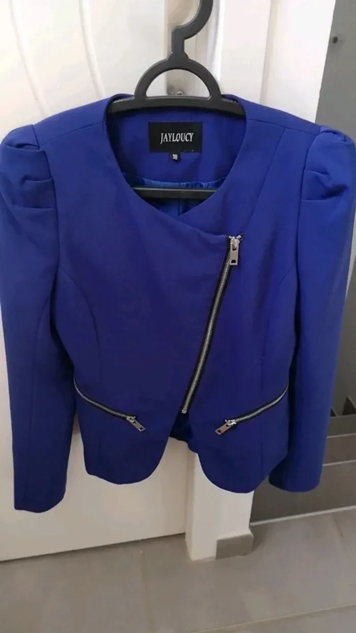 Veste blazer bleue jayloucy - photo numéro 4