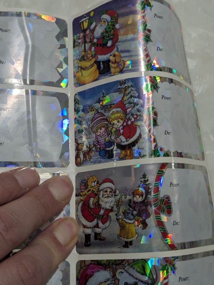 Lot de 12 étiquettes brillantes pour vos cadeaux de Noël. - photo numéro 9