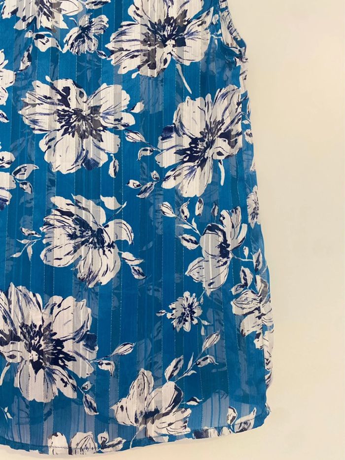 Chemisier bleu à fleurs Morgan - photo numéro 4
