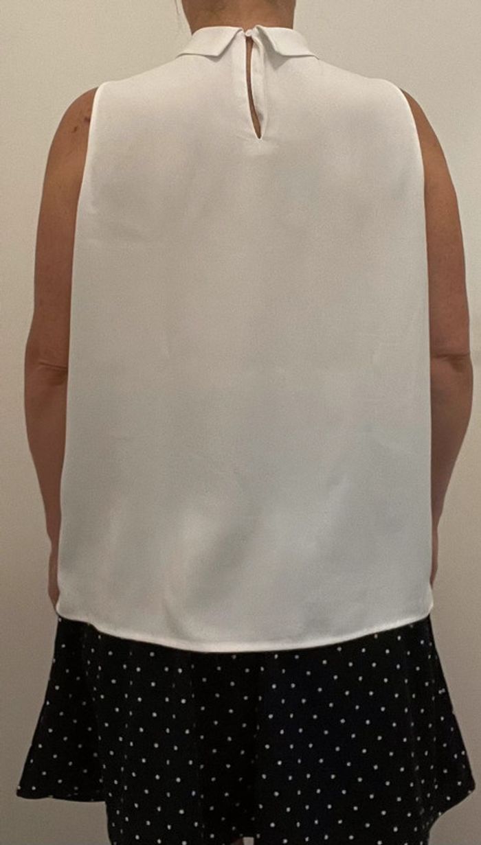 Haut blanc sans manche élégant M - photo numéro 3