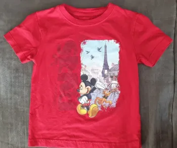 Tee-shirt Disneyland 4 ans rouge
