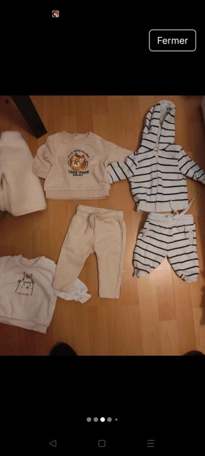 Énorme lot + de 80 vêtements, 1 mois,3 mois,6 et 9 mois - photo numéro 17