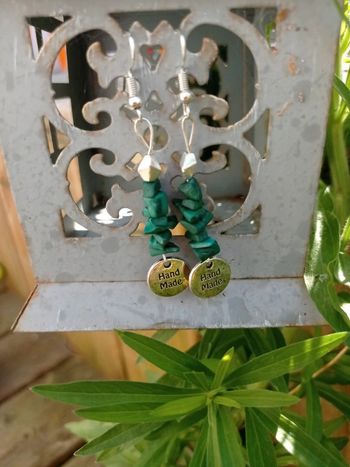 Boucles d'oreilles malachite