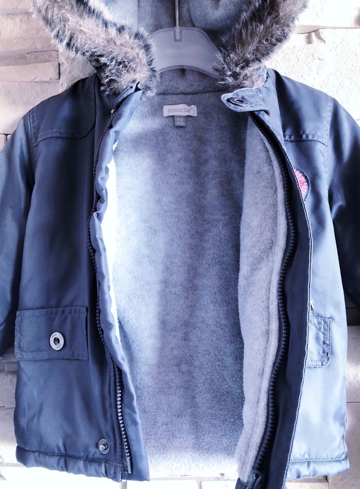 ABSORBA - NEW - MANTEAU A CAPUCHE & MOUFLES PROTECTION IDÉALE FROID & PLUIE 12M - photo numéro 8