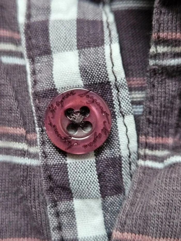Polo manches courtes rayé violet et blanc Sergent Major 5 ans - photo numéro 3