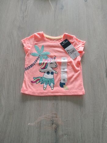 T shirt rose saumon 6 mois