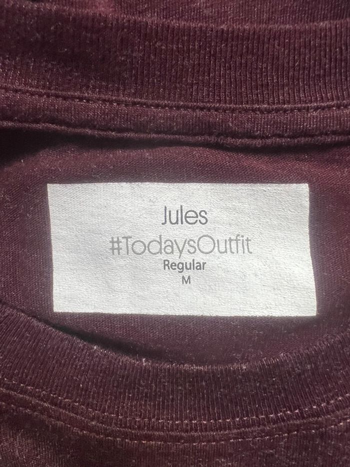 Tee shirt homme Jules Bordeaux taille M - photo numéro 4