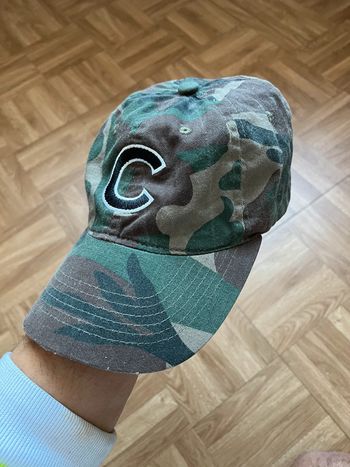 Casquette de baseball vert militaire vintage Chicago Cubs Camo MLB