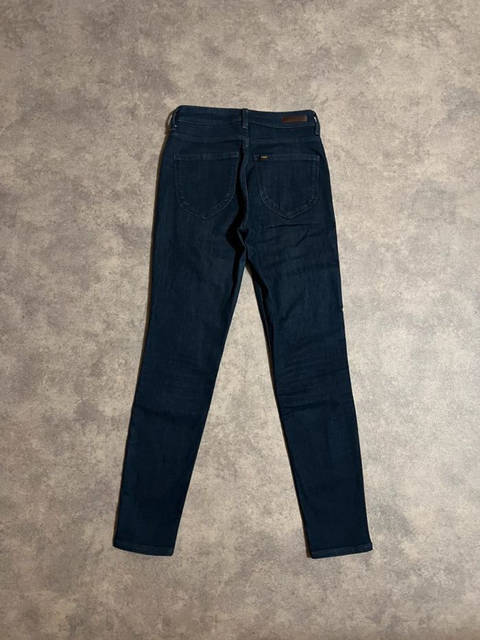 Jean femme Lee taille haute w28 marine - photo numéro 3