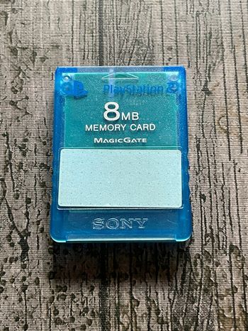 Carte Memoire 8MB Sony Playstation 2 PS2 officielle Bleu transparente