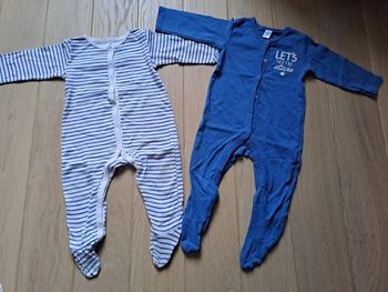 Lot de 2 pyjamas coton 12M Tex - TBE