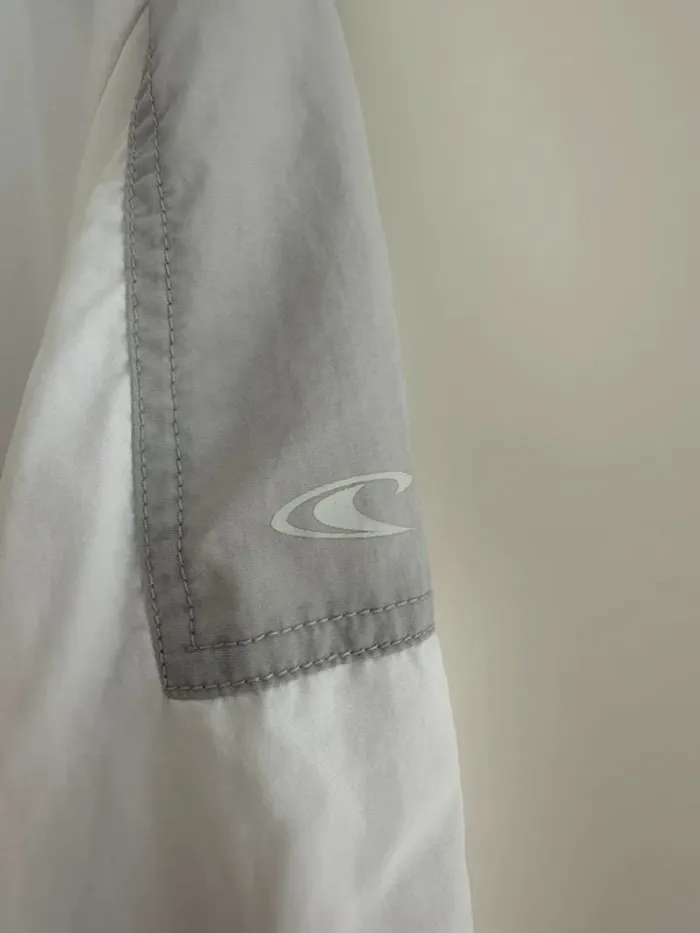 Veste coupe-vent O’Neill L – vintage, Style streetwear blanc & gris, état top - photo numéro 8