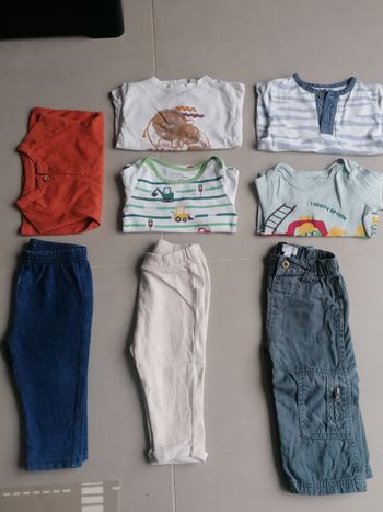 Lot 7 vêtements 12 mois garçon