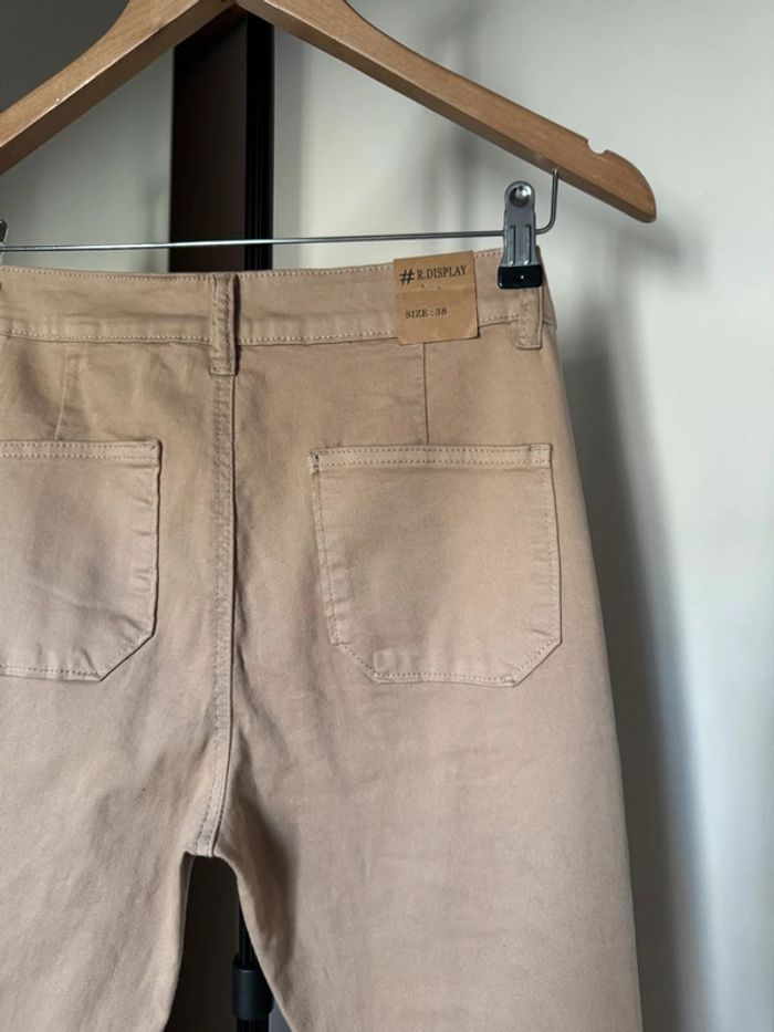 Pantalon en jean beige 38 - photo numéro 8
