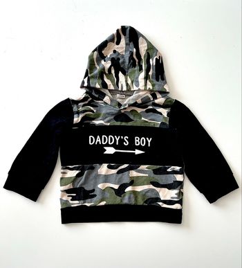 Sweat-shirt à capuche daddy’s boy 12 mois