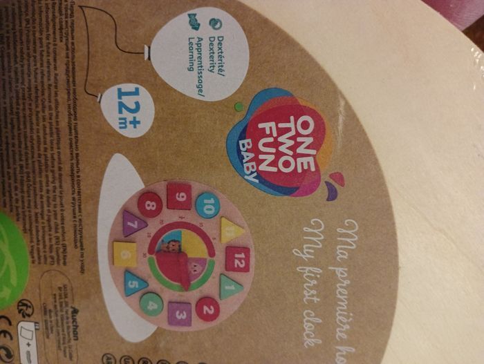 jouet Horloge en bois (pour apprendre chiffres et heure) 🎁 NEUF sous blister - photo numéro 4