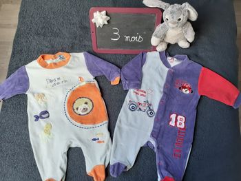 Lot de 2 pyjamas 3 mois