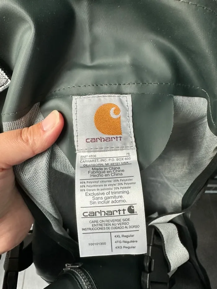 Salopette de pêche imperméable vert foncé Carhartt 4XL - photo numéro 19