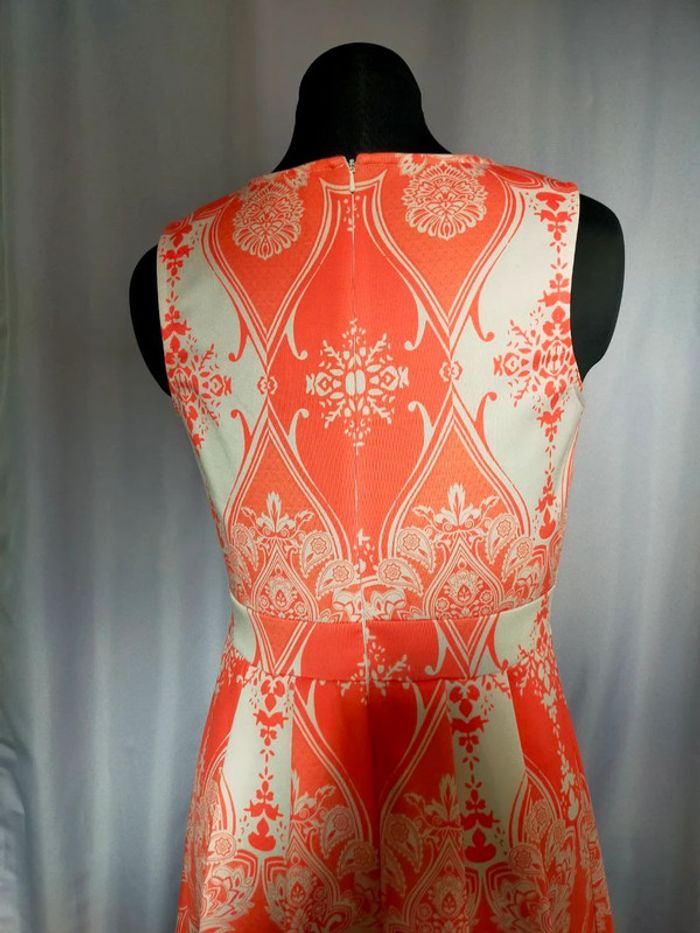 Robe orange & crème à motifs baroques – Bodyflirt Boutique – T. 36/38 (S) - photo numéro 19