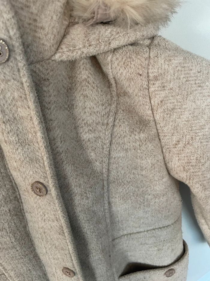 Manteau fille doublé sherpa Tape à l’œil 8 ans Beige - photo numéro 2