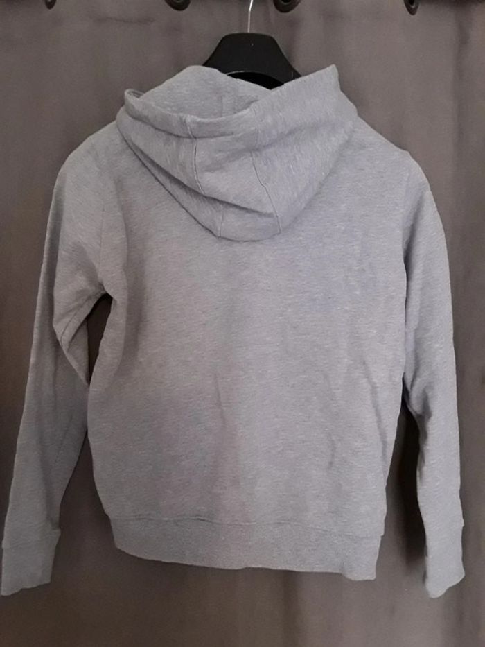Sweat zippé à capuche gris - photo numéro 2