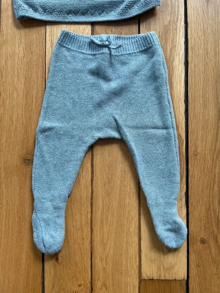 Ensemble en maille Zara bébé 6/9 mois - photo numéro 2