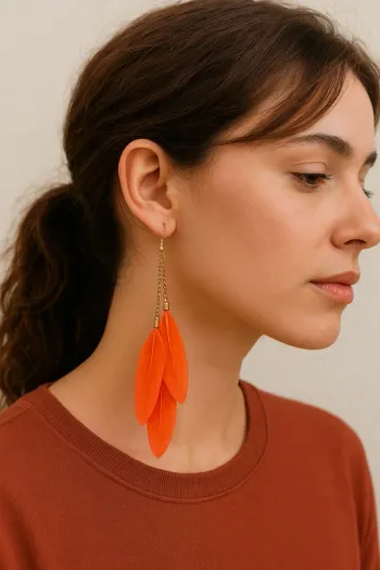 Boucles d'oreilles plumes