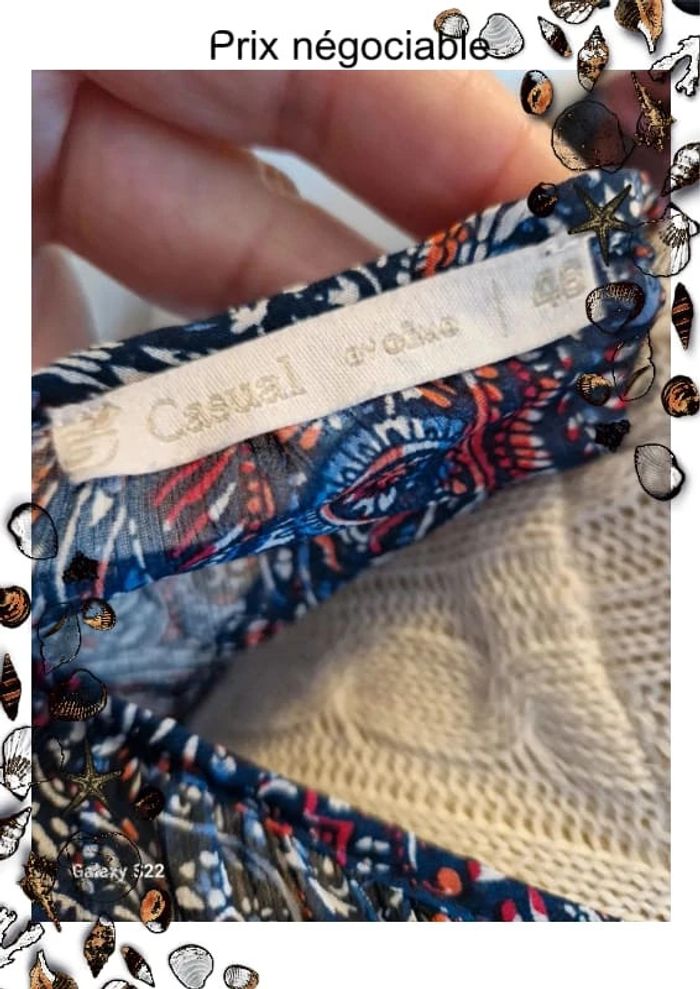 🌈 Top/Blouse transparente femme Casual by Gémo Taille 46 🌈 - photo numéro 6