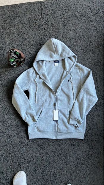 Polo Ralph Lauren Zip Hoodie Pull Gris