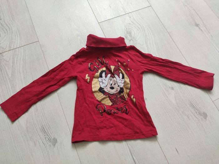 Sous pull rouge Disney Minnie 4 ans