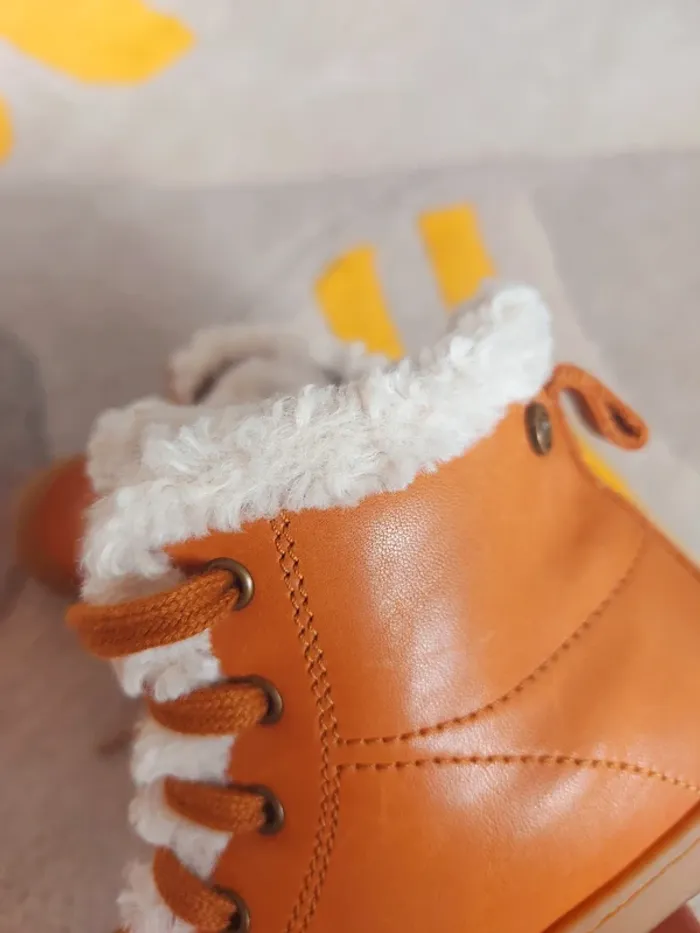 Bottines Naturino Bebay ZIP fourrées cognac 22 - photo numéro 9