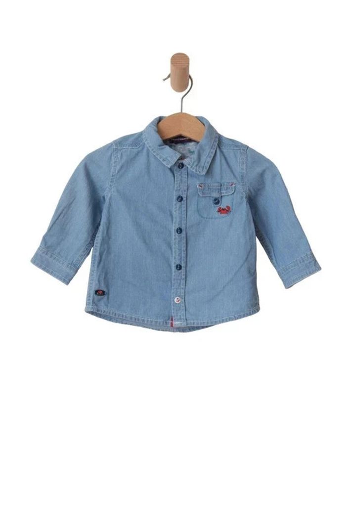 Ensemble bleu chemise légère + bermuda - Sergent Major 9 mois - photo numéro 2