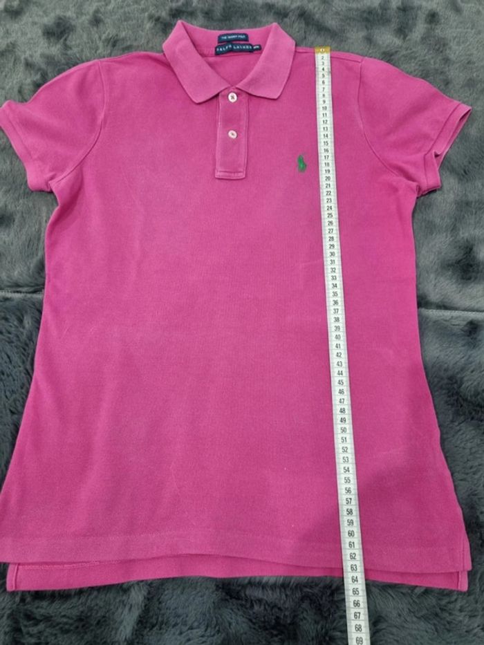 Polo manche courte Ralph Lauren Rose, M/38 Femmes - photo numéro 9