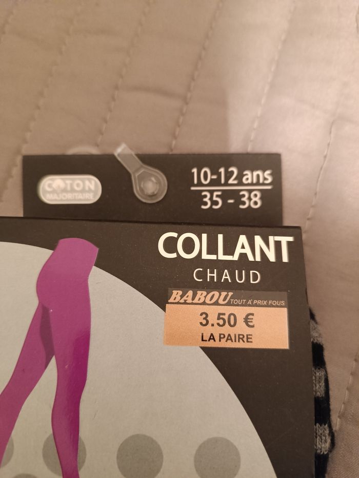 Collant chaud noir et gris - photo numéro 2