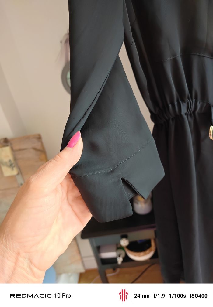 Robe noire style chemise - photo numéro 4