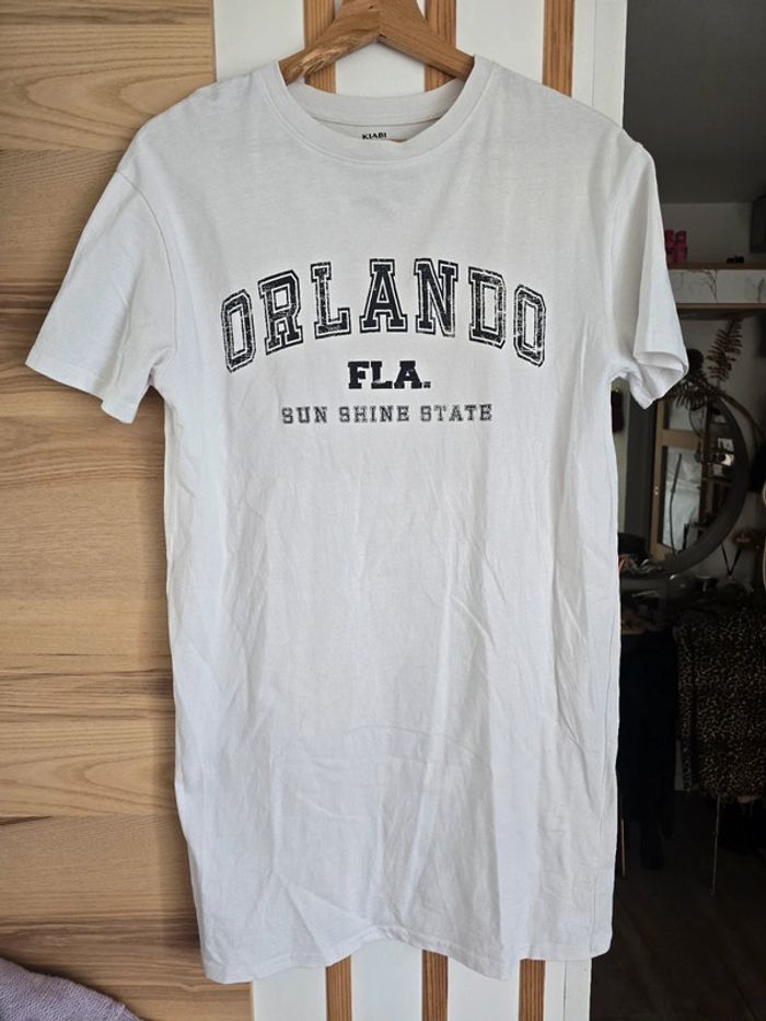 Robe t shirt kiabi blanche