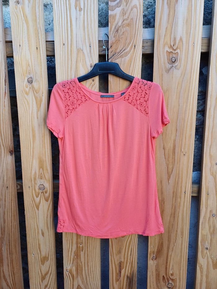 Jolie blouse à manches corail Esprit - photo numéro 3