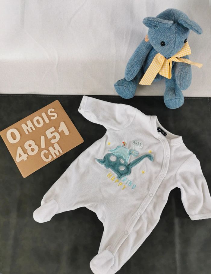 Pyjama 👣 velours, kiabi, 0mois