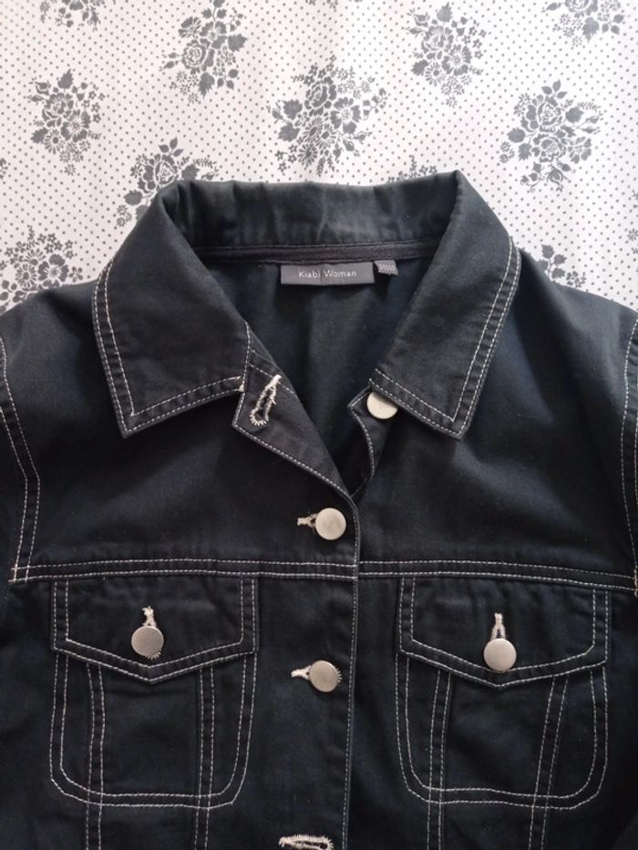 Veste en jean noir - photo numéro 2