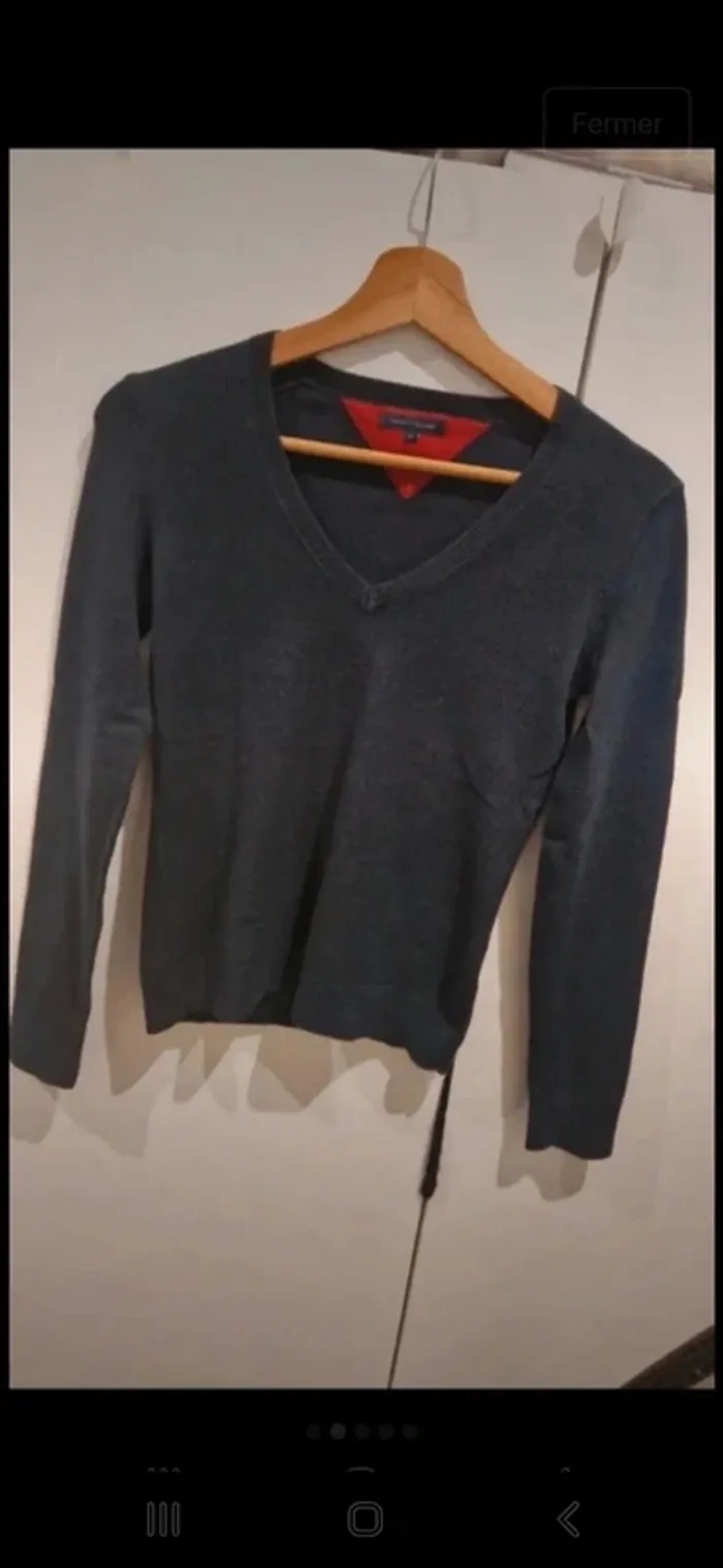 Magnifique pull over tommy hilfiger taille xs 100 %coton - photo numéro 2