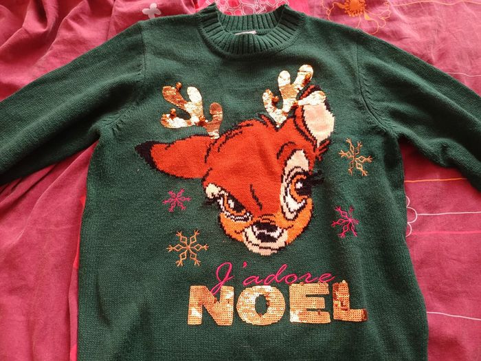 Pull noel Disney bamby tl tbe - photo numéro 3