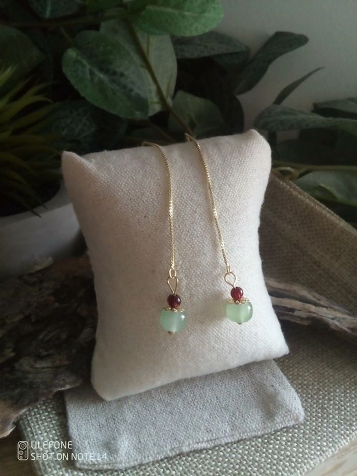 Boucles d'oreilles aventurine