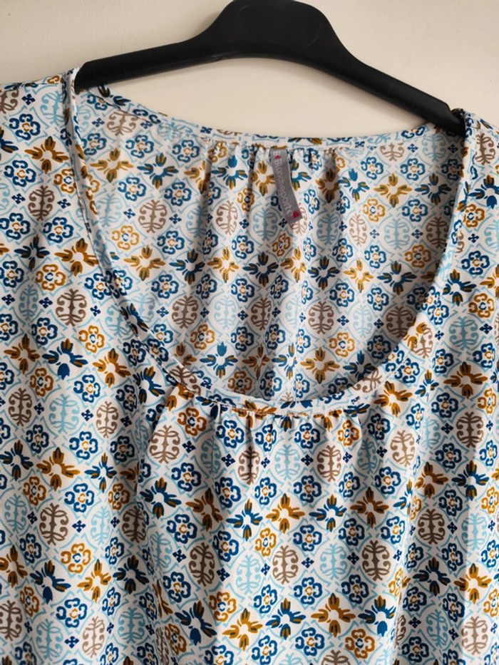 Blouse blanche et multicolore taille 48 Blancheporte - photo numéro 3
