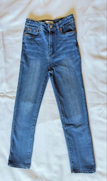 Jean Levi’s Ribcage Straight Ankle enfant 10 ans 140cm bleu taille ajustable TBE
